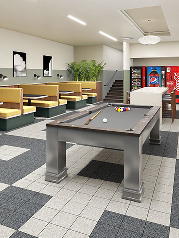 Resident lounge featuring a pool table