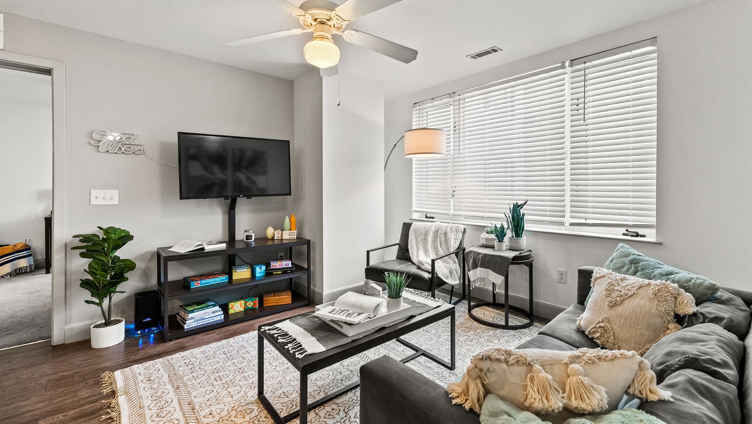 furnished living room